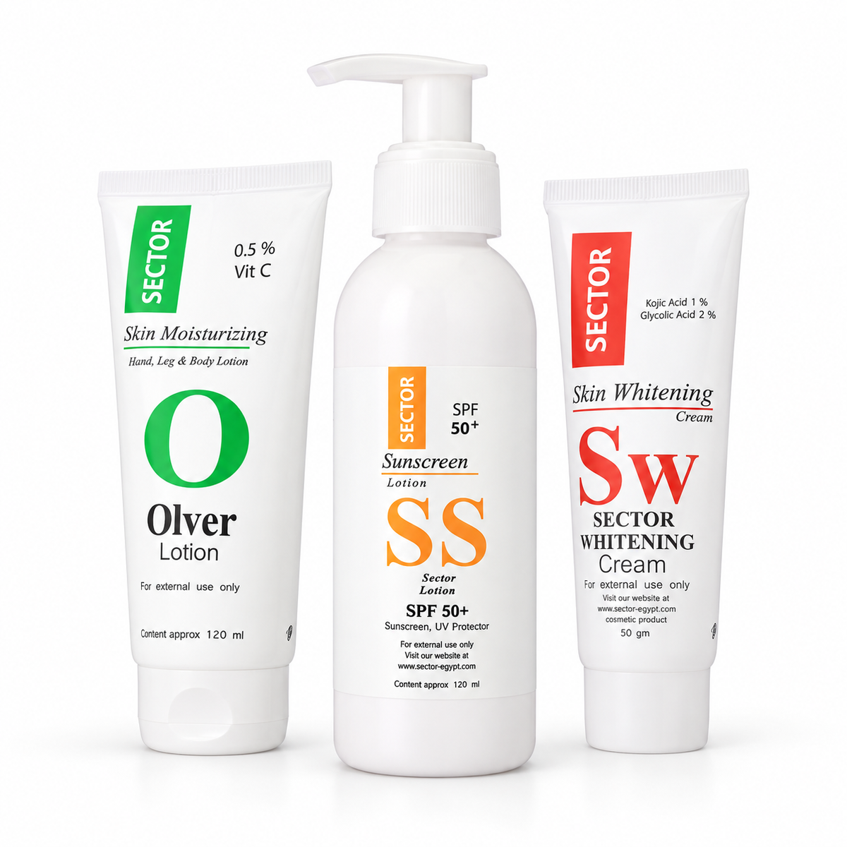 Flash Sale | Sector Sunscreen + FREE Olver Lotion & Whitening Cream — complete offer