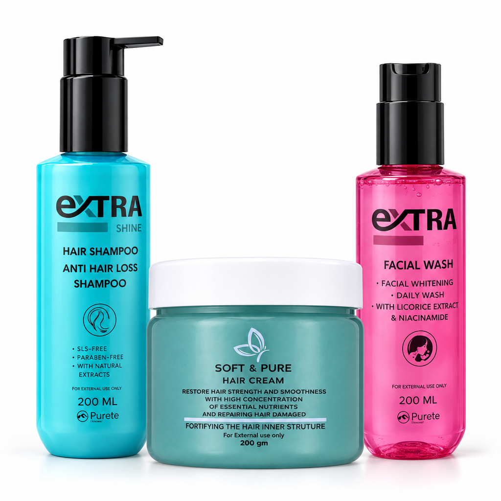 Flash Sale | Soft & Pure Curly Cream + FREE Extra Shine Shampoo & Facial Wash — complete offer