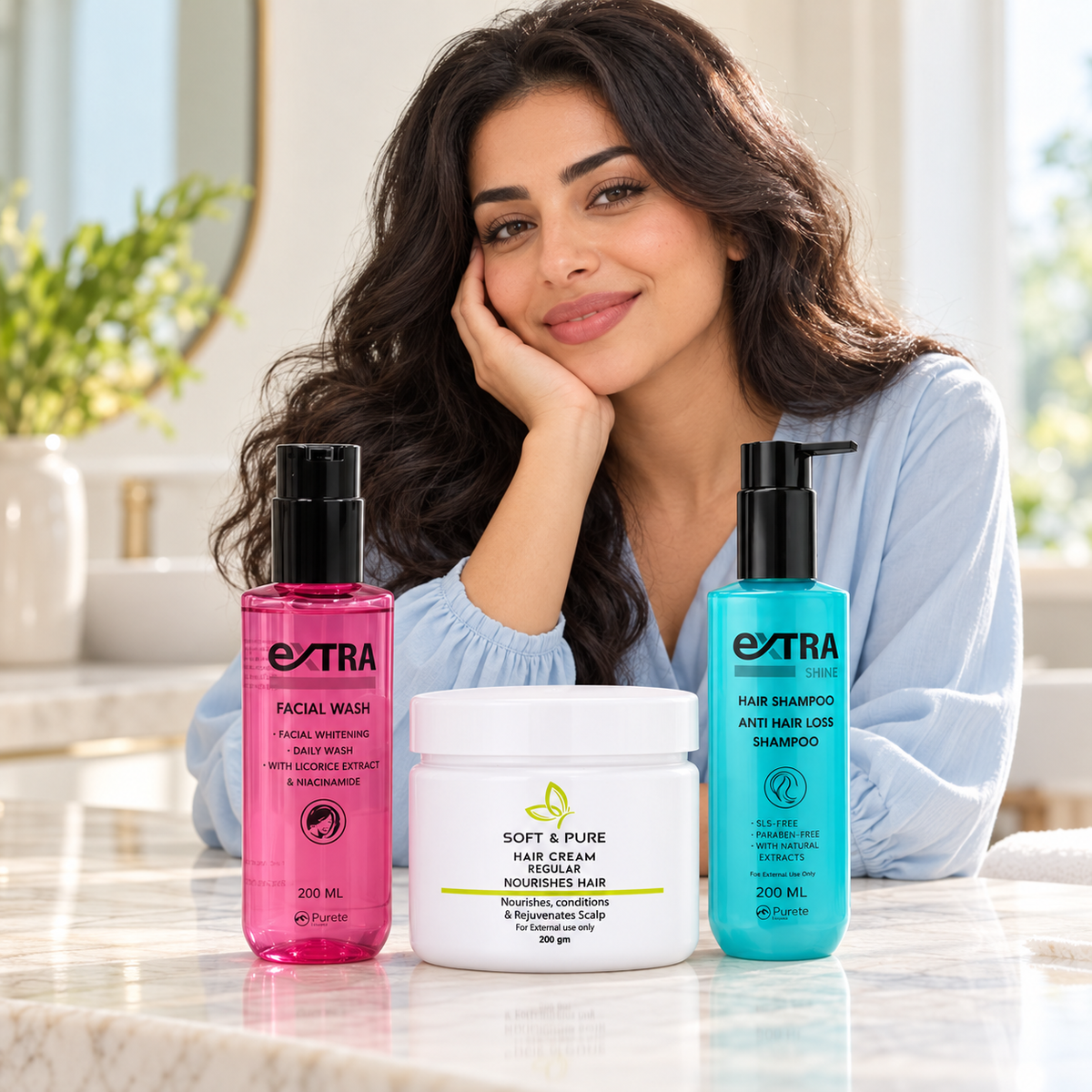 Flash Sale | Soft & Pure Regular Cream + FREE Extra Shine Shampoo & Facial Wash — lifestyle