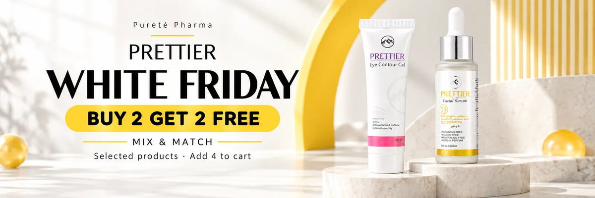 PRETTIER White Friday collection banner — Buy 2 Get 2 Free on selected products